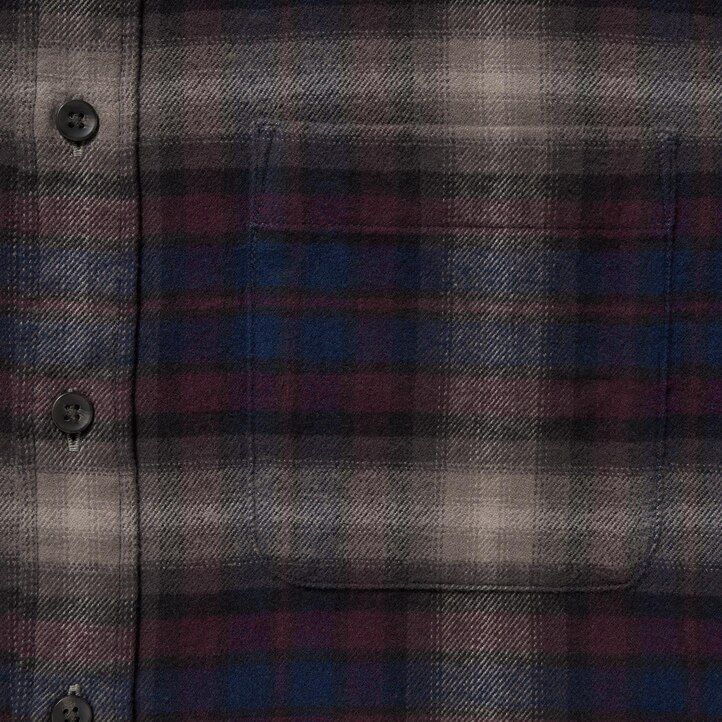 moške srajce uniqlo flannel regular fit s karirastim ovratnikom bordo