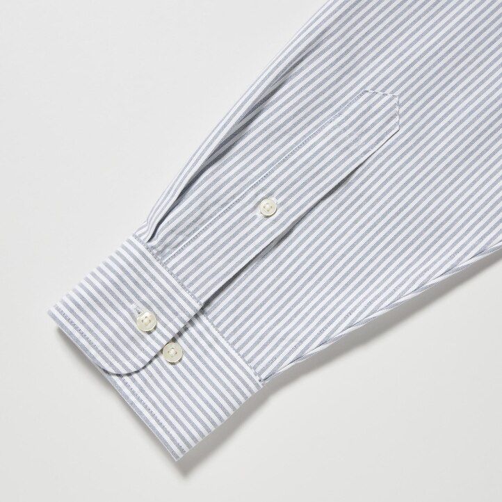 moške srajce uniqlo regular fit z oxfordskim ovratnikom v sivi barvi