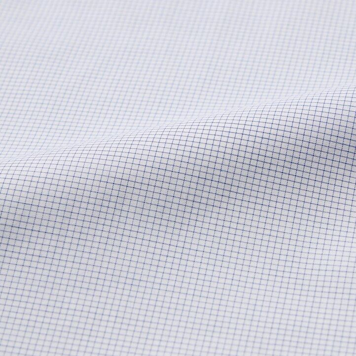 moške uniqlo easyre stretch slim fit kariraste srajce z delno izrezanim ovratnikom modre barve