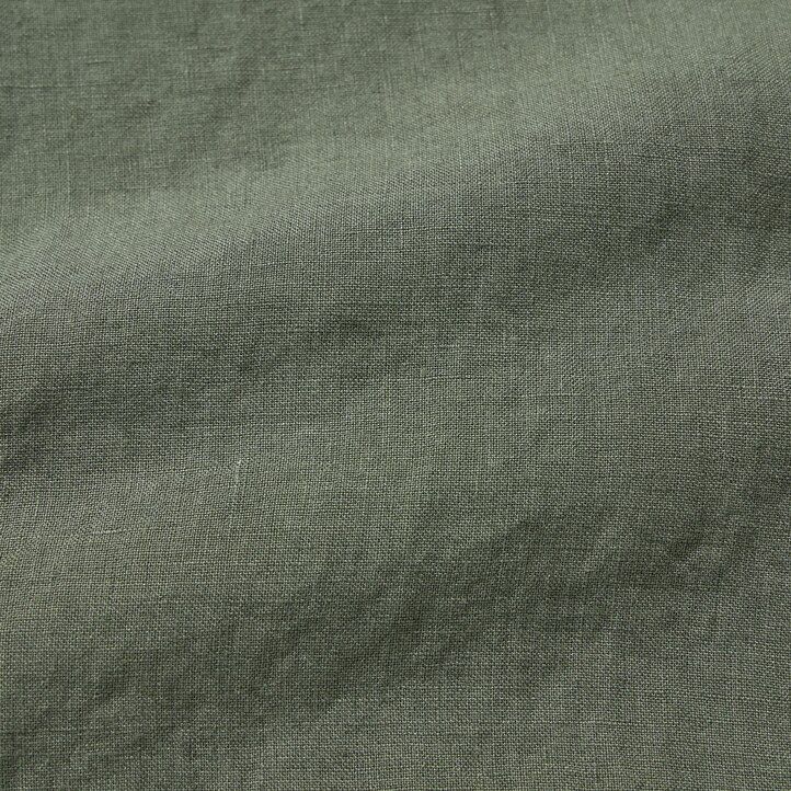 moška majica uniqlo 100pct premium linen regular fit srajca z ovratnikom grandad modra