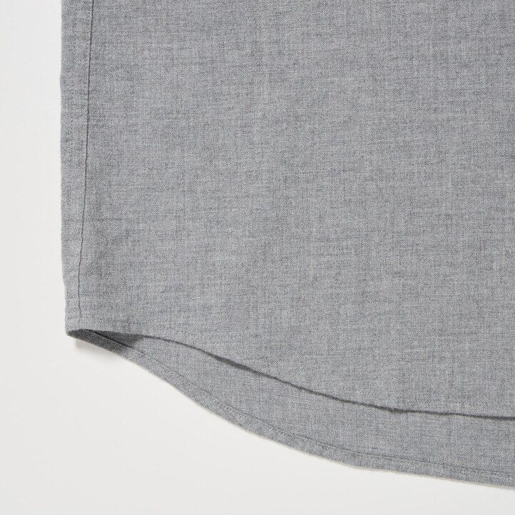 moške srajce uniqlo flannel regular fit z gumbi in ovratnikom bele barve