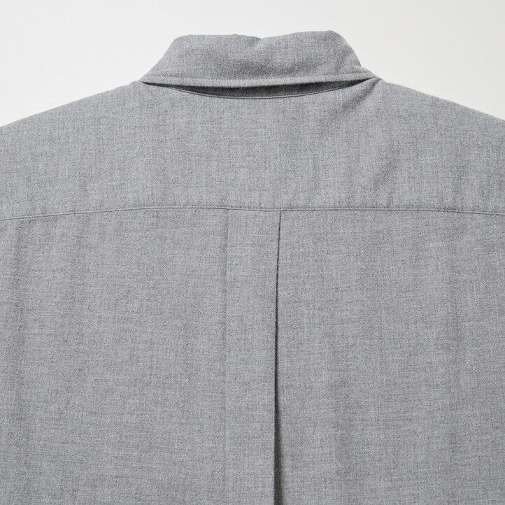 moške srajce uniqlo flannel regular fit z gumbi in ovratnikom bele barve
