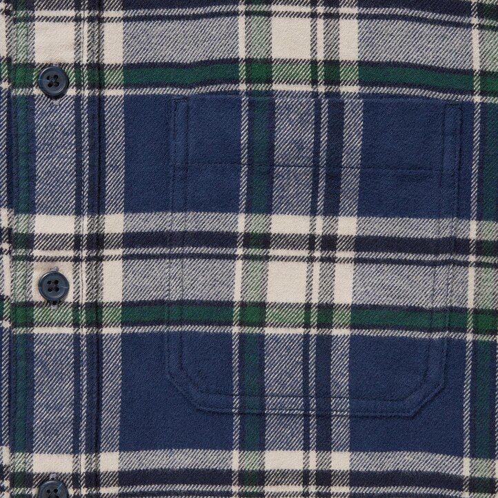 moške srajce uniqlo flannel regular fit s karirastim ovratnikom modre barve