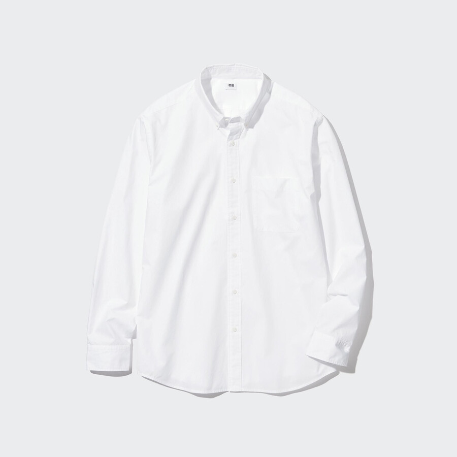 moške srajce uniqlo extra fine cotton broadcloth z belimi rokavi