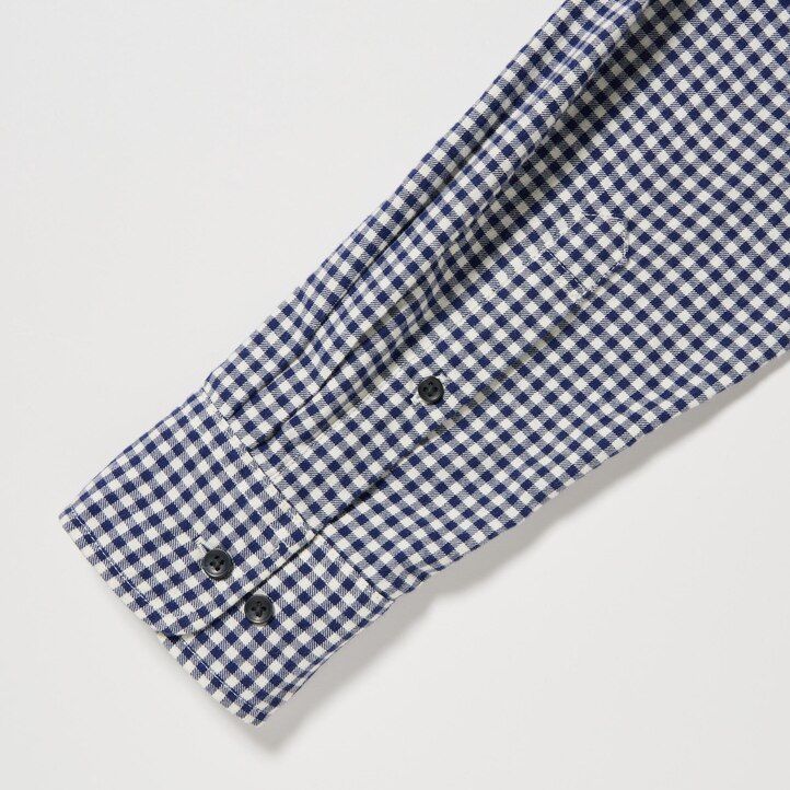moške rdeče flanelaste srajce uniqlo regular fit z ovratnikom in gumbi
