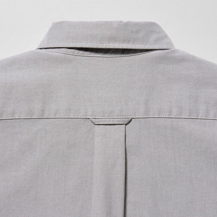 moške srajce uniqlo slim fit oxford sive barve
