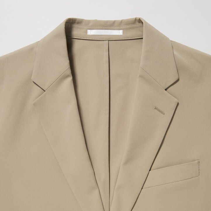 bež moške ultra lahke obleke uniqlo airsense