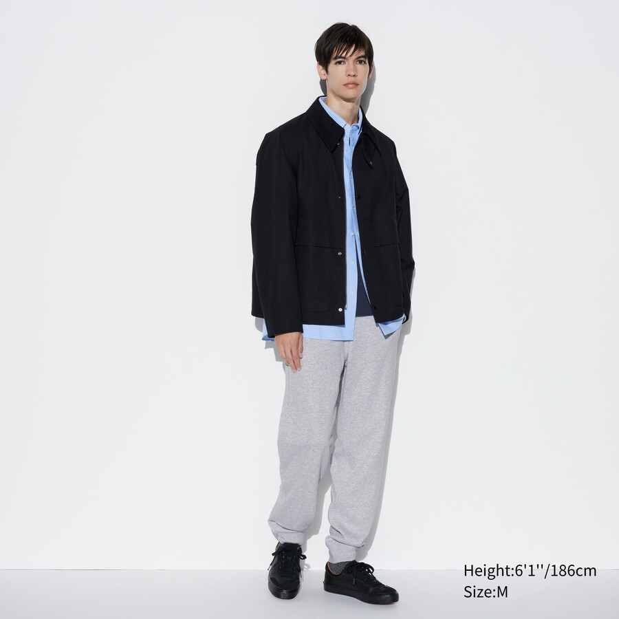 moške hlače uniqlo joggers sive