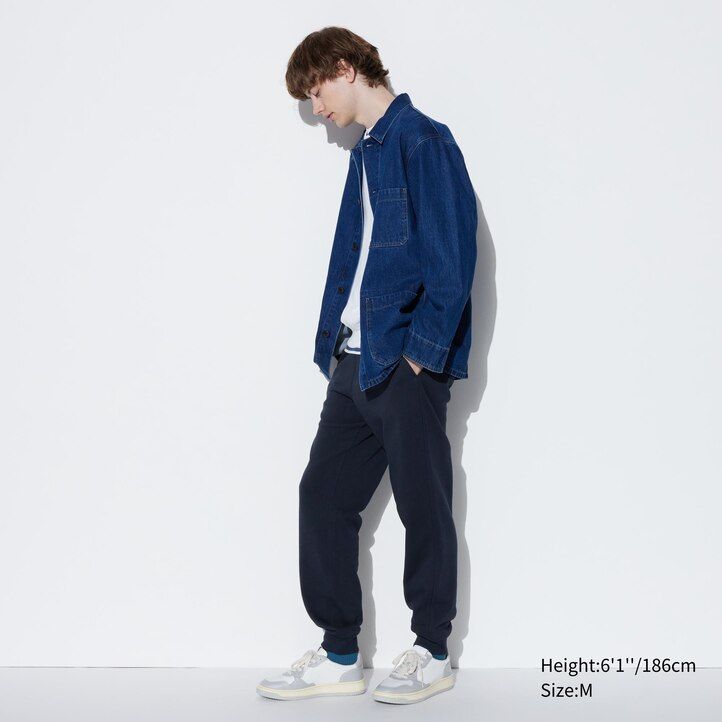 moške hlače uniqlo joggers sive