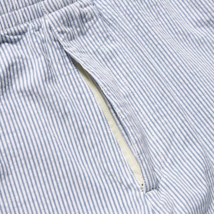 moške hlače uniqlo dry stretch seersucker easys modre barve