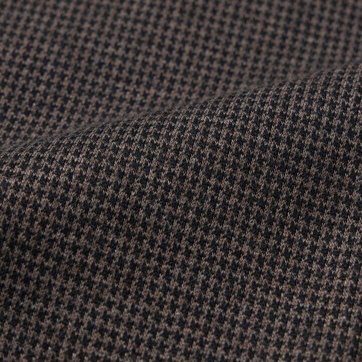 moške hlače uniqlo smart houndstooth do gležnjev temno rjave barve