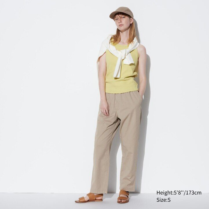 moške hlače uniqlo cotton relaxed fit do gležnjev temno sive