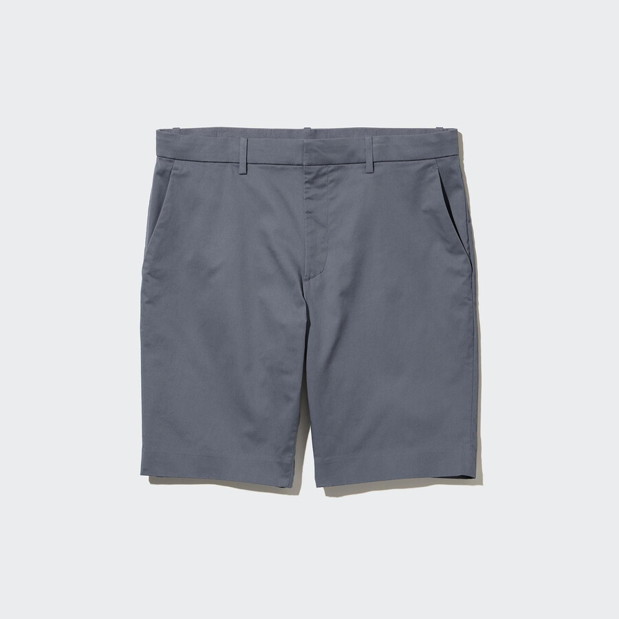 moške hlače uniqlo stretch slim fit sive