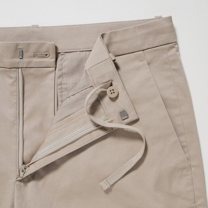 moške hlače uniqlo stretch slim fit sive