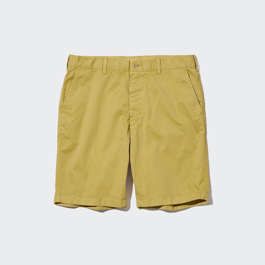 rumene moške chino hlače uniqlo