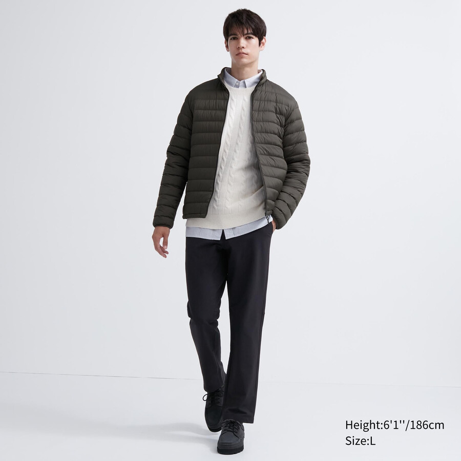 moške hlače uniqlo heattech easy črne