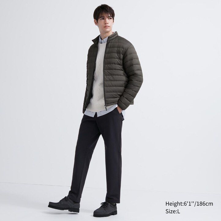 moške hlače uniqlo heattech easy črne