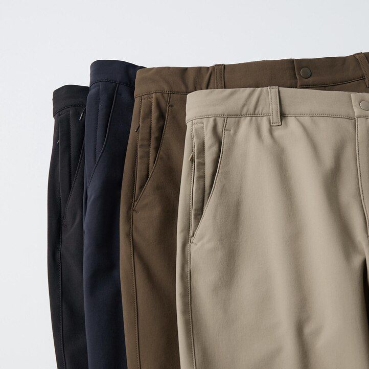 moške hlače uniqlo heattech easy črne