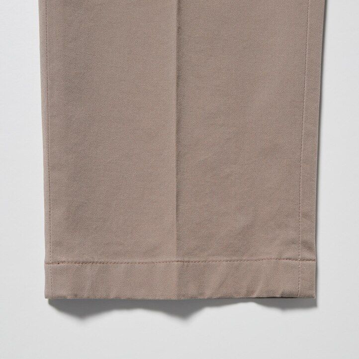 moške hlače uniqlo smart cotton do gležnjev bele barve