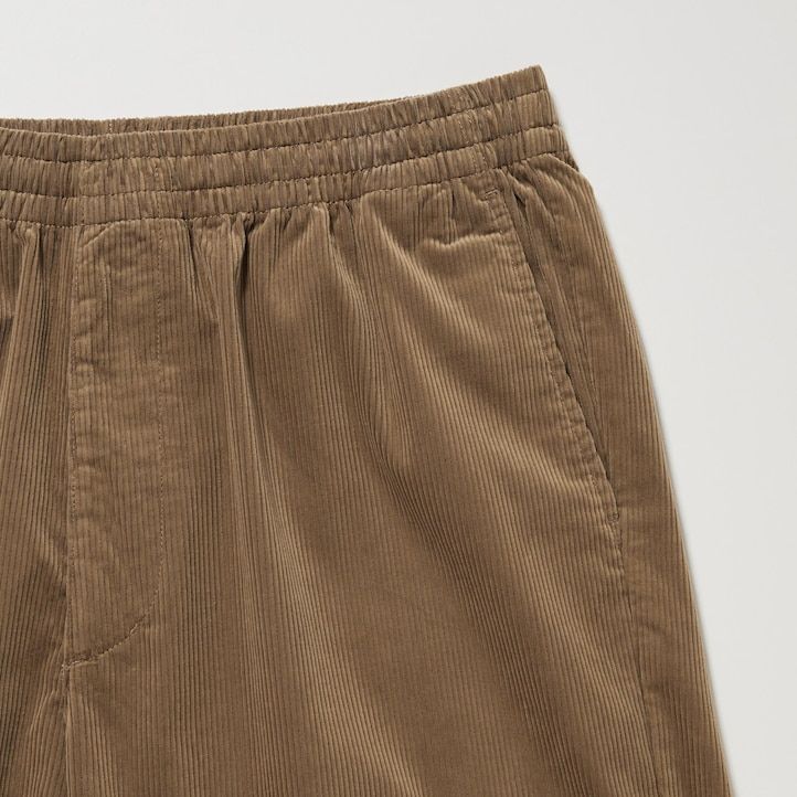 moške hlače uniqlo corduroy easy do gležnjev črne