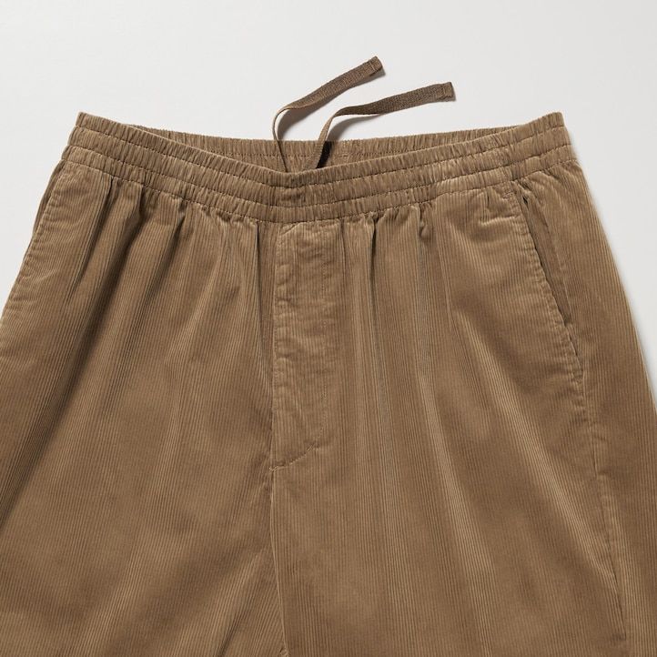 moške hlače uniqlo corduroy easy do gležnjev črne