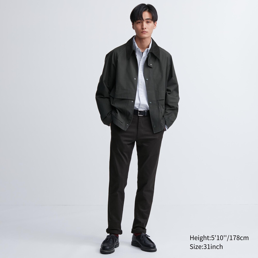 Črne moške hlače uniqlo slim fit chino