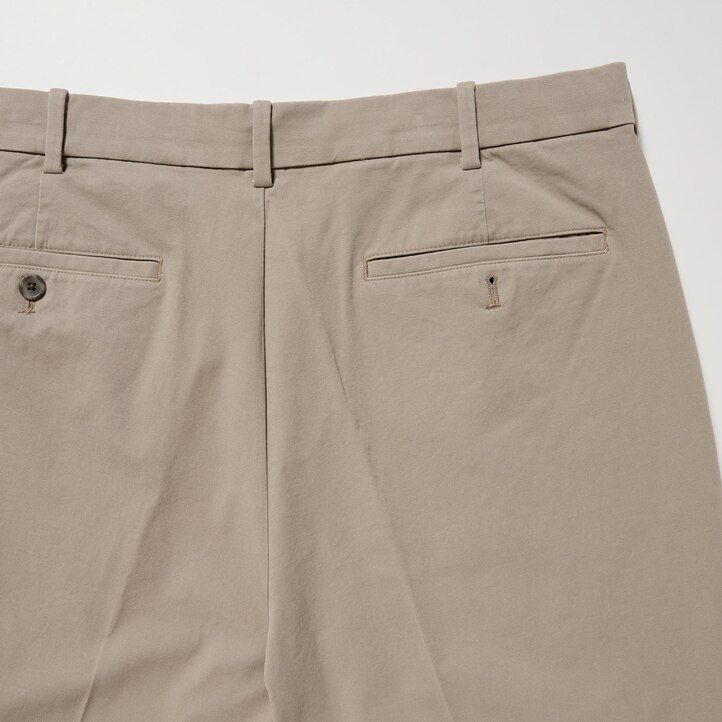 moške hlače uniqlo smart cotton do gležnjev v temno modri barvi