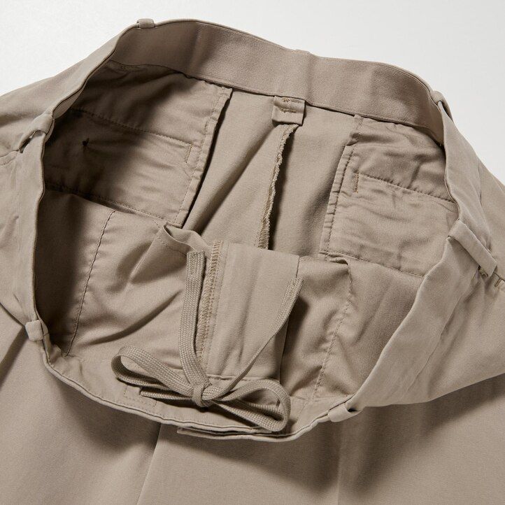 moške hlače uniqlo smart cotton do gležnjev v temno modri barvi