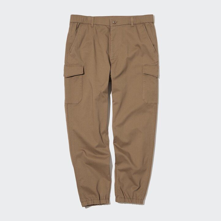 moške hlače uniqlorgo jogger olivne barve