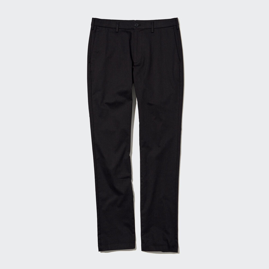 Črne moške chino hlače uniqlo slim fit