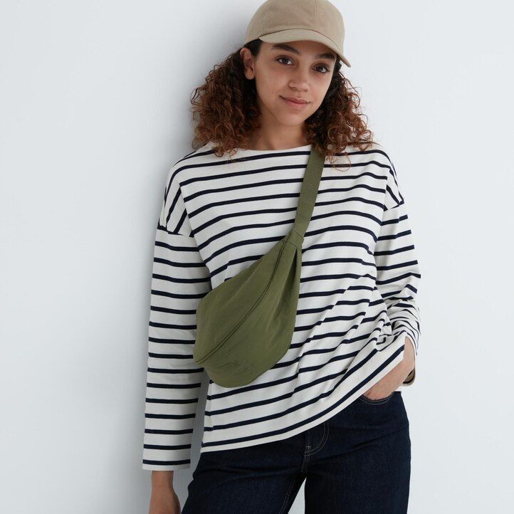 uniqlo okrogla mini torba čez ramo ženske torbe rumene barve