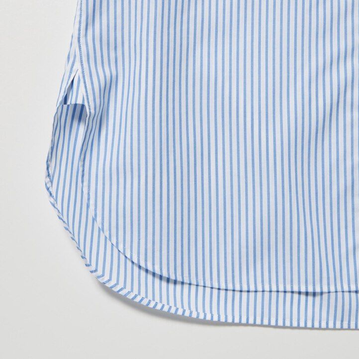 zelena ženska bluza uniqlo z ekstra finimi bombažnimi črtastimi rokavi
