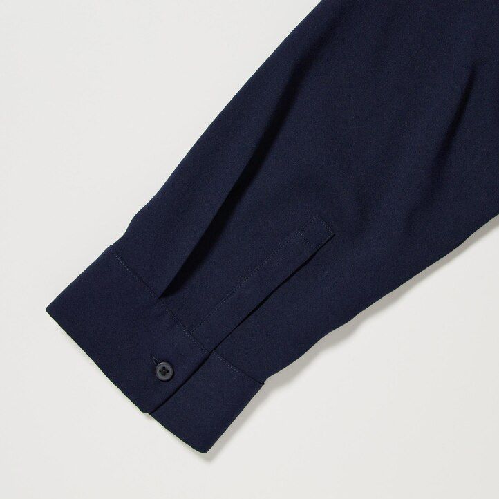 Ženska bluza uniqlo olivno rjave barve z ovratnikom skipper in 34 rokavi