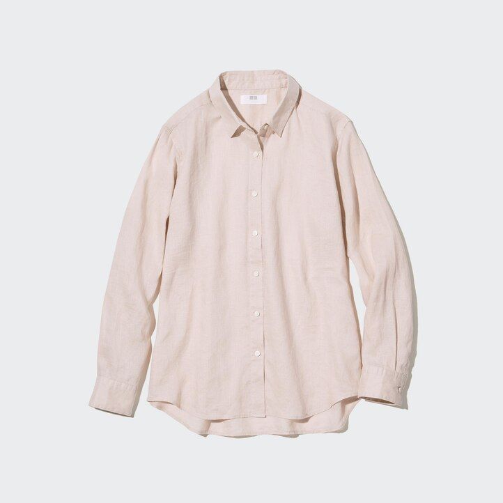 zelena ženska bluza uniqlo 100pct premium linen