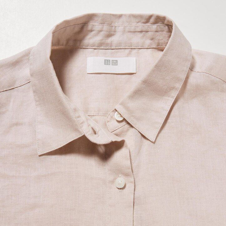 zelena ženska bluza uniqlo 100pct premium linen