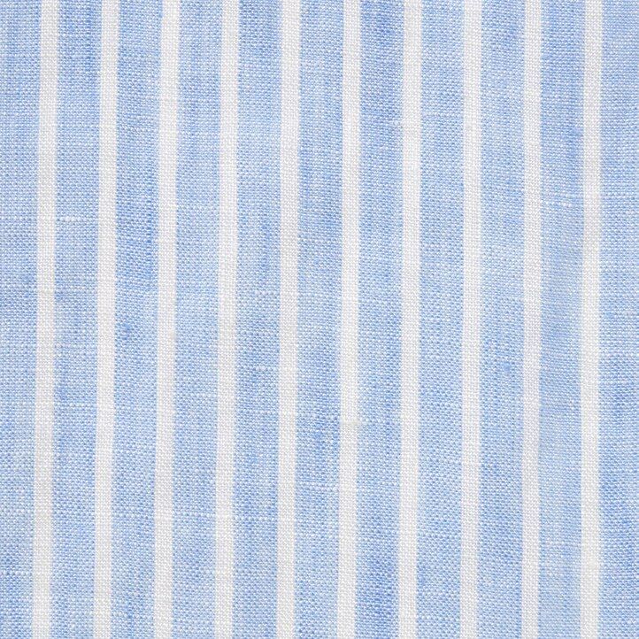 Ženska bluza uniqlo 100pct premium linen s črtastimi rokavi svetlo modra