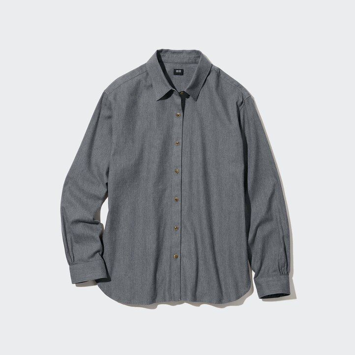 roza ženska bluza uniqlo z mehkimi krtačenimi rokavi