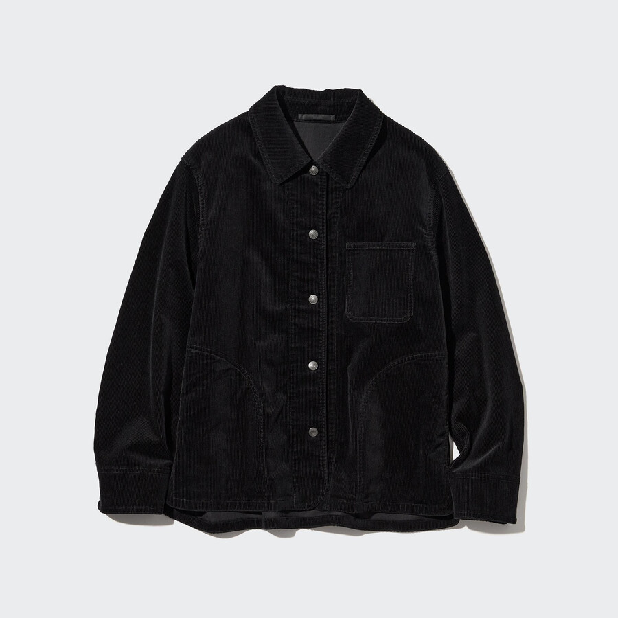 Črne ženske jakne uniqlo corduroy coverall