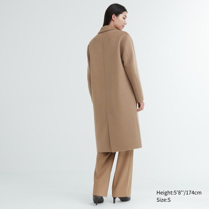 Ženske jakne uniqlo iz mešanice volne bež