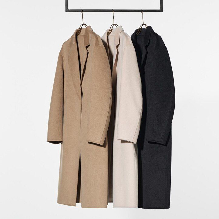 Ženske jakne uniqlo iz mešanice volne bež