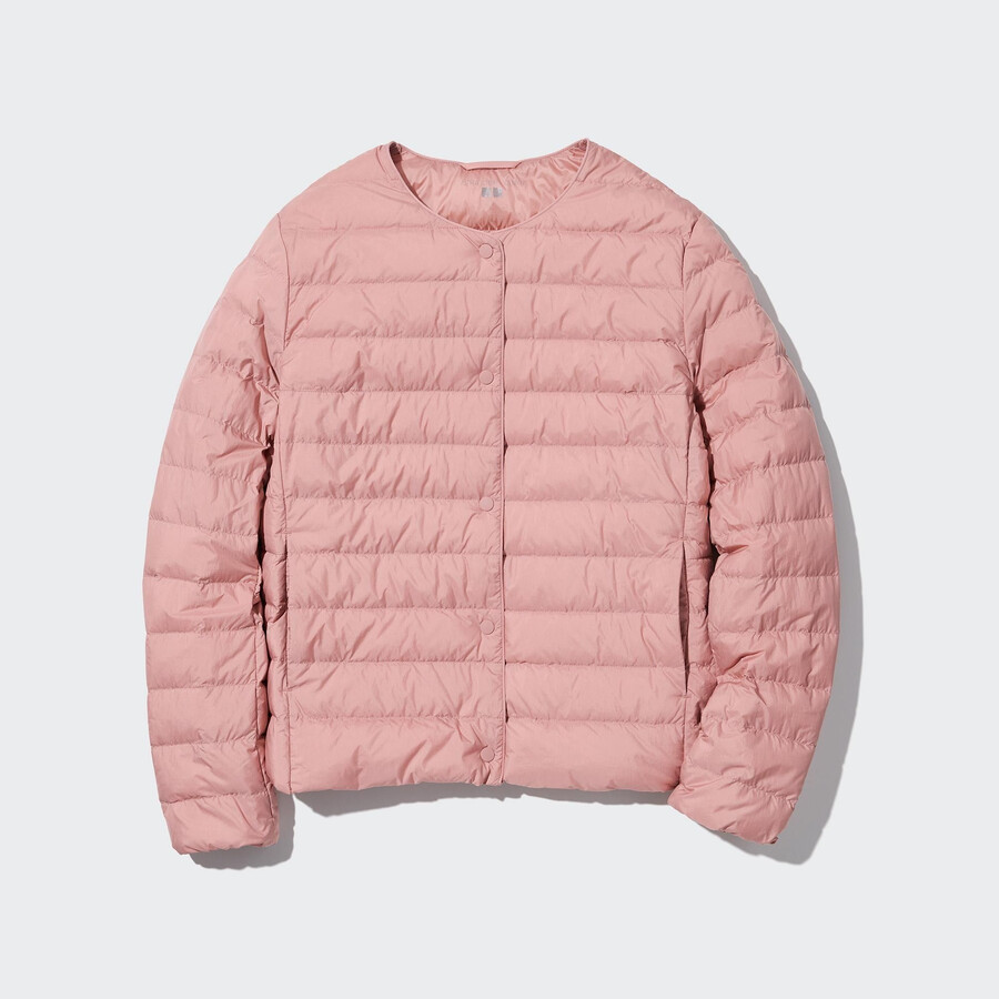 roza uniqlo ultra lahke puhove kompaktne ženske jakne