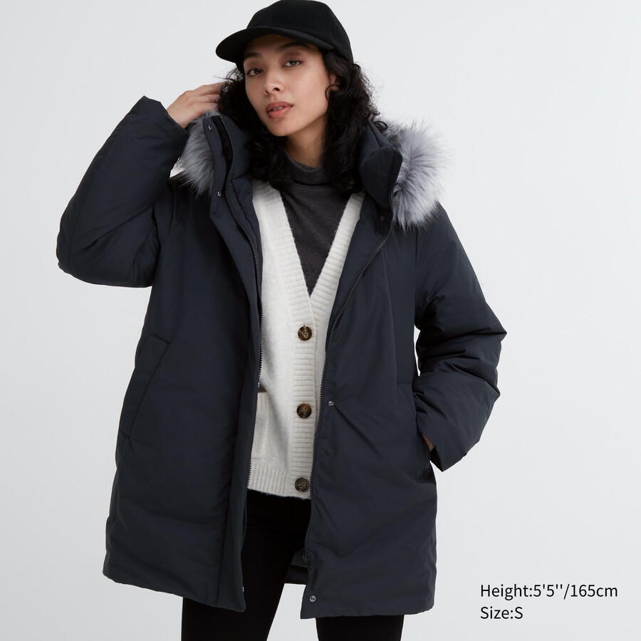 Ženske puhove jakne uniqlo hybrid črne