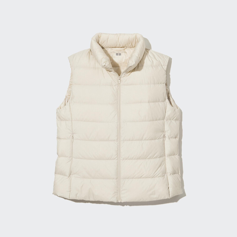 Ženske ultra lahke puhove jakne uniqlo bele barve