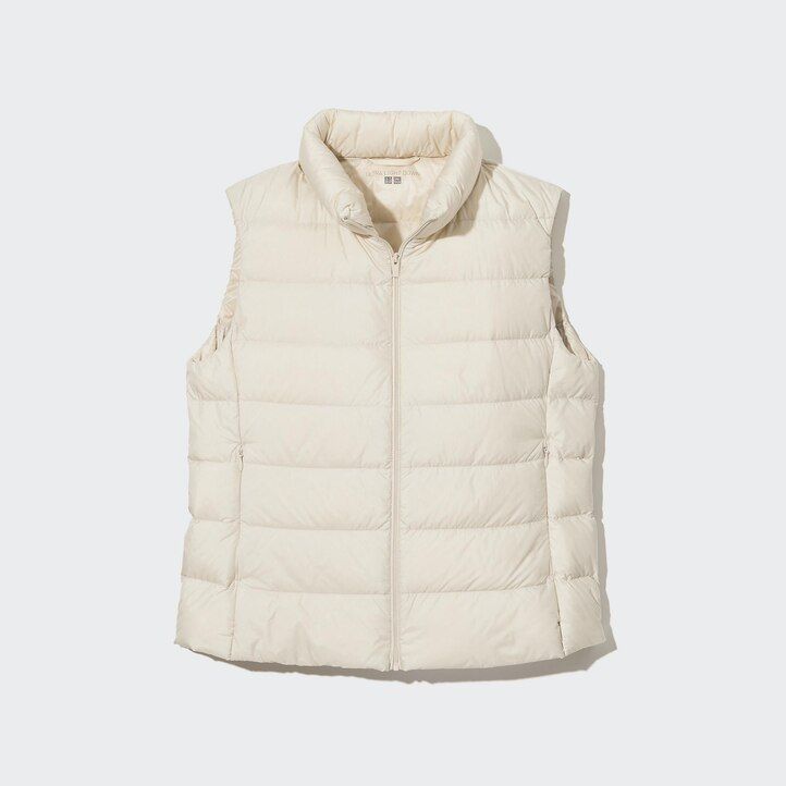 Ženske ultra lahke puhove jakne uniqlo bele barve