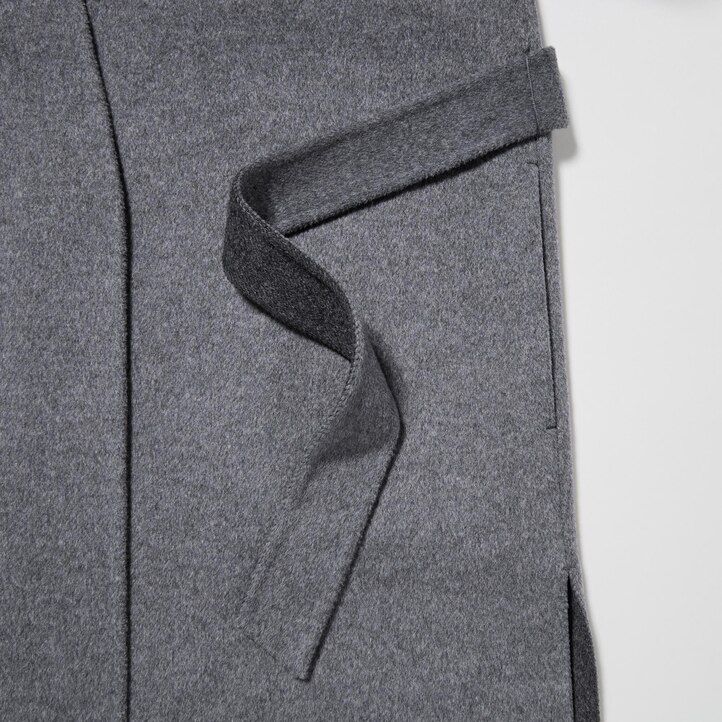 Ženske uniqlo jakne iz mešanice volne mornarsko modre