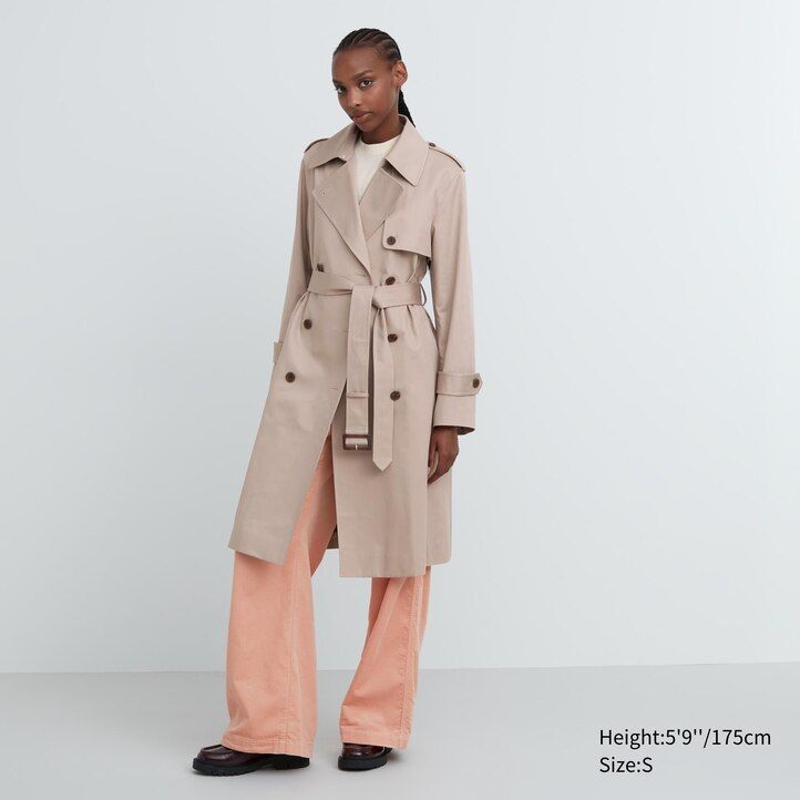 Ženske jakne uniqlo trench mornarsko modre