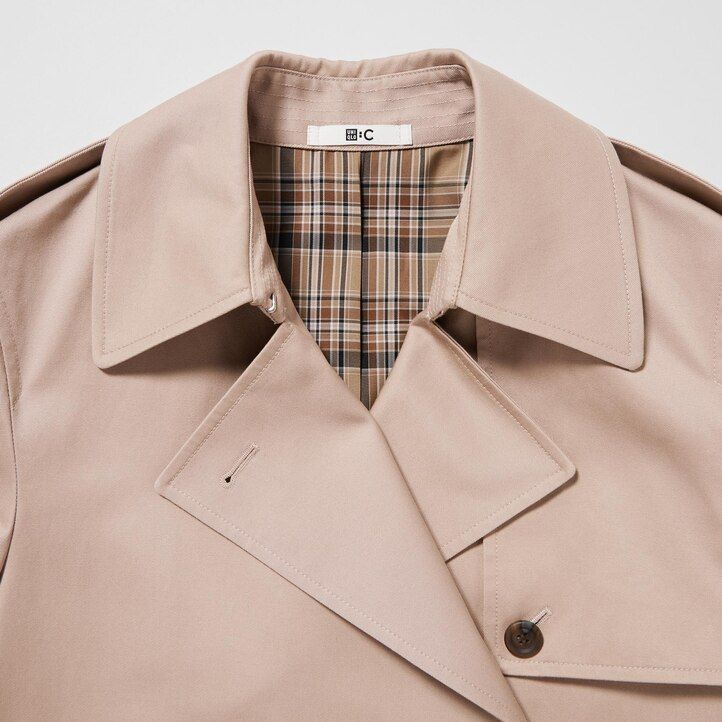 Ženske jakne uniqlo trench mornarsko modre