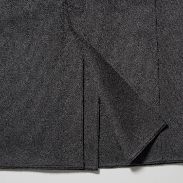 sive ženske prevelike jakne uniqlo iz mešanice volne