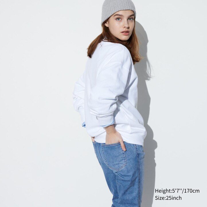 Ženske kavbojke uniqlo slim fit ravne hlače do gležnjev mornarsko modre