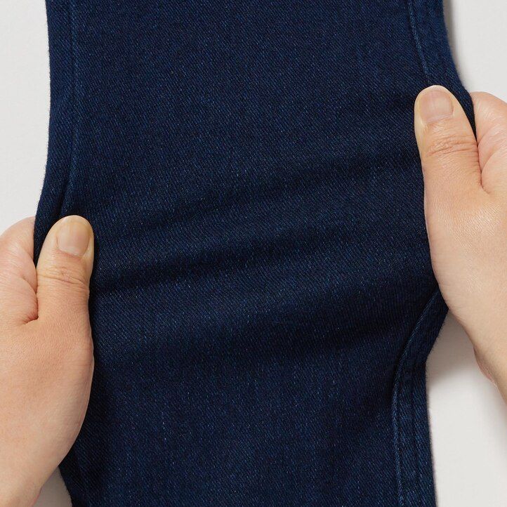 Ženske ultra raztegljive kavbojke z visokim pasom uniqlo modre barve